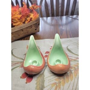 Vintage Red Wing Pottery Candle Holders B1409, Art Pottery, Mid Century Modern